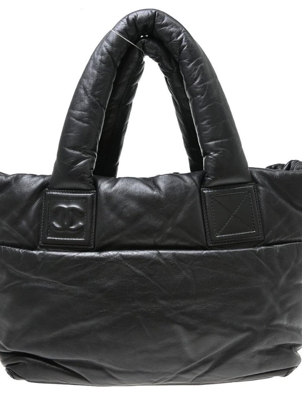 Best07 Chanel Black Calfskin Coco Cocoon Tote Bag KQ01586
